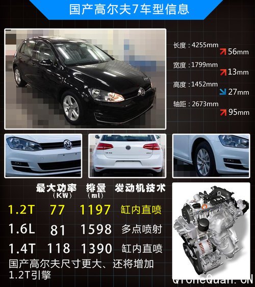 国产高尔夫7下月30日首发 加长95毫米!